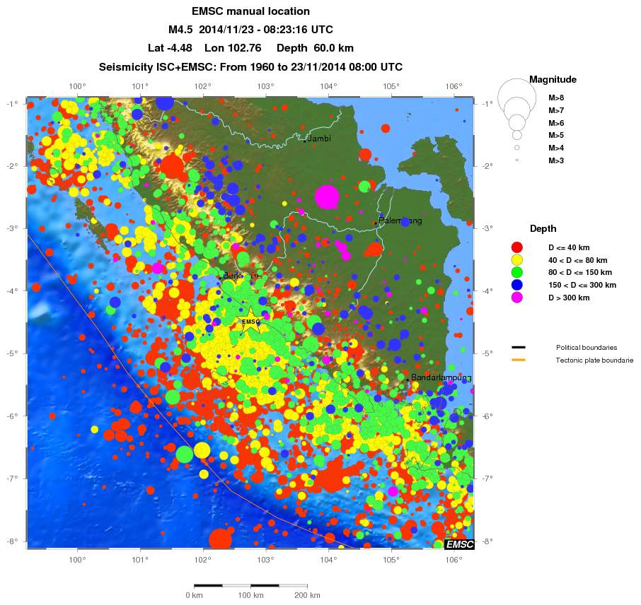 regional historical seismicity