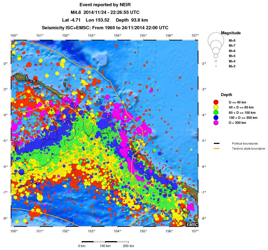 regional historical seismicity
