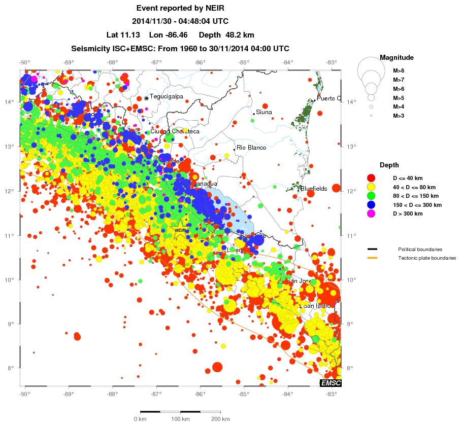 regional historical seismicity