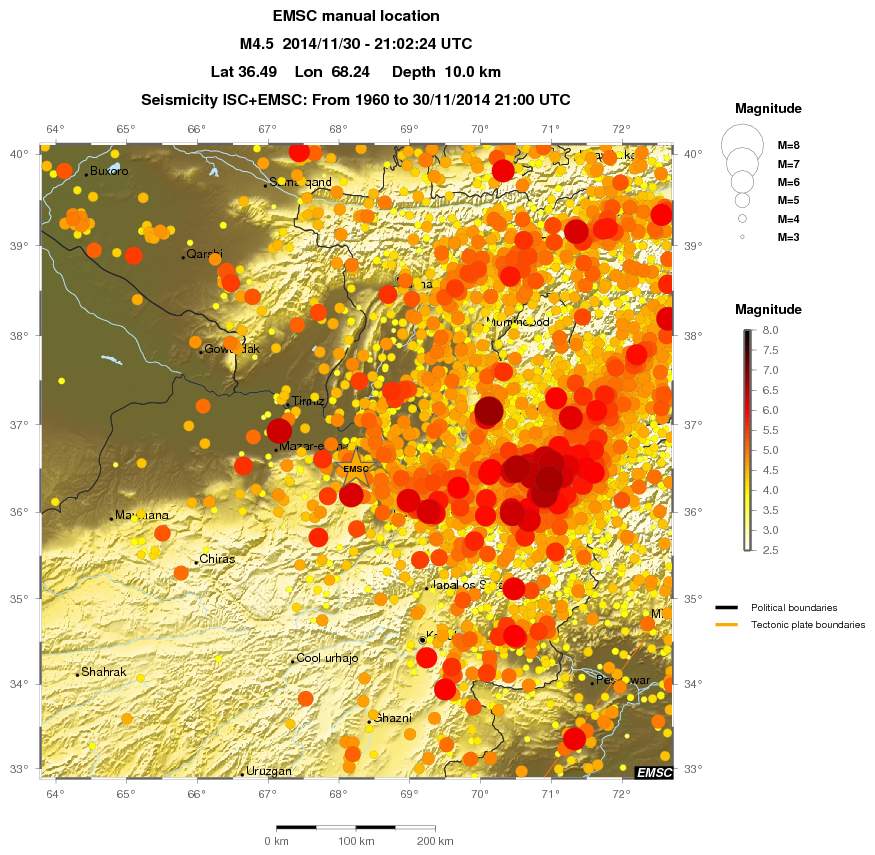 regional magnitude historical seismicity