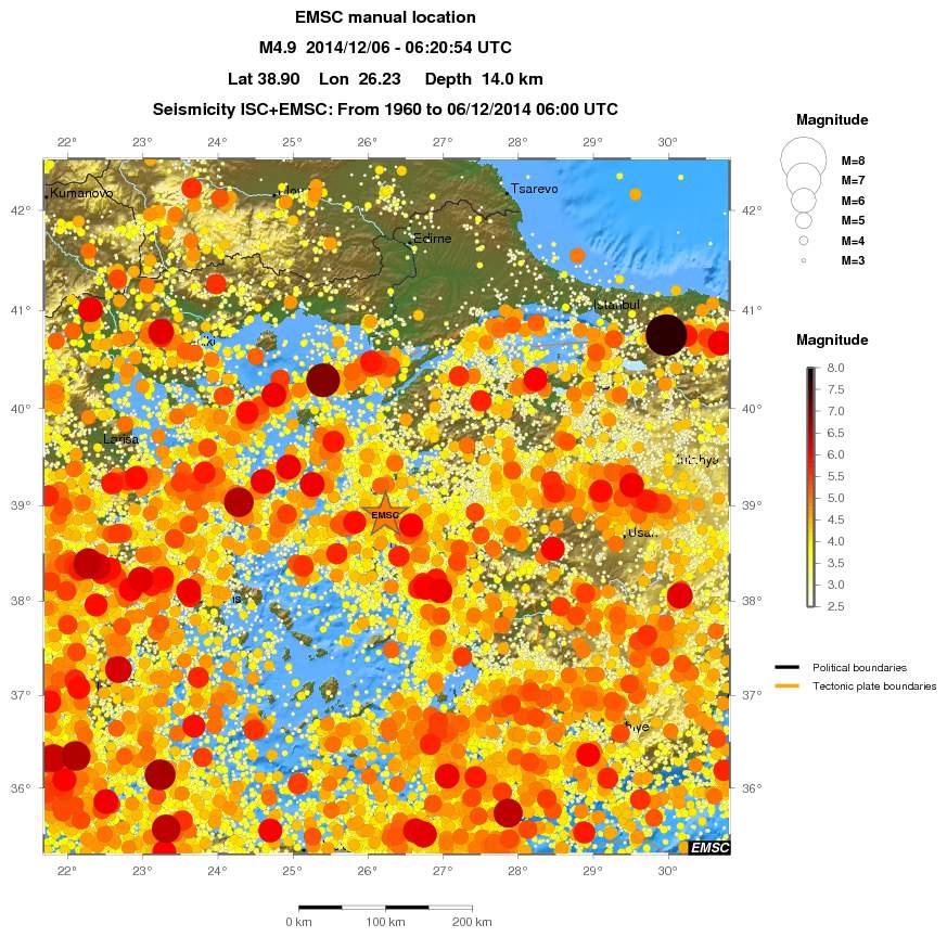 regional magnitude historical seismicity