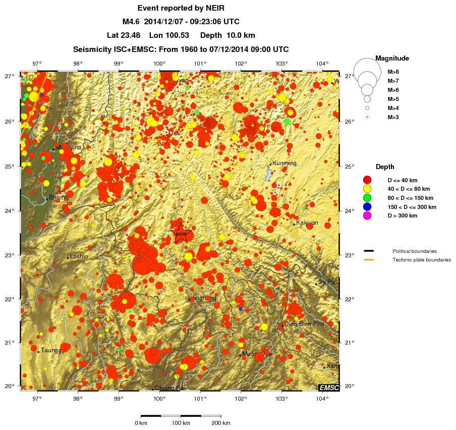 regional historical seismicity