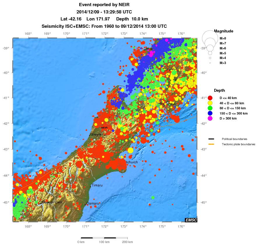 regional historical seismicity