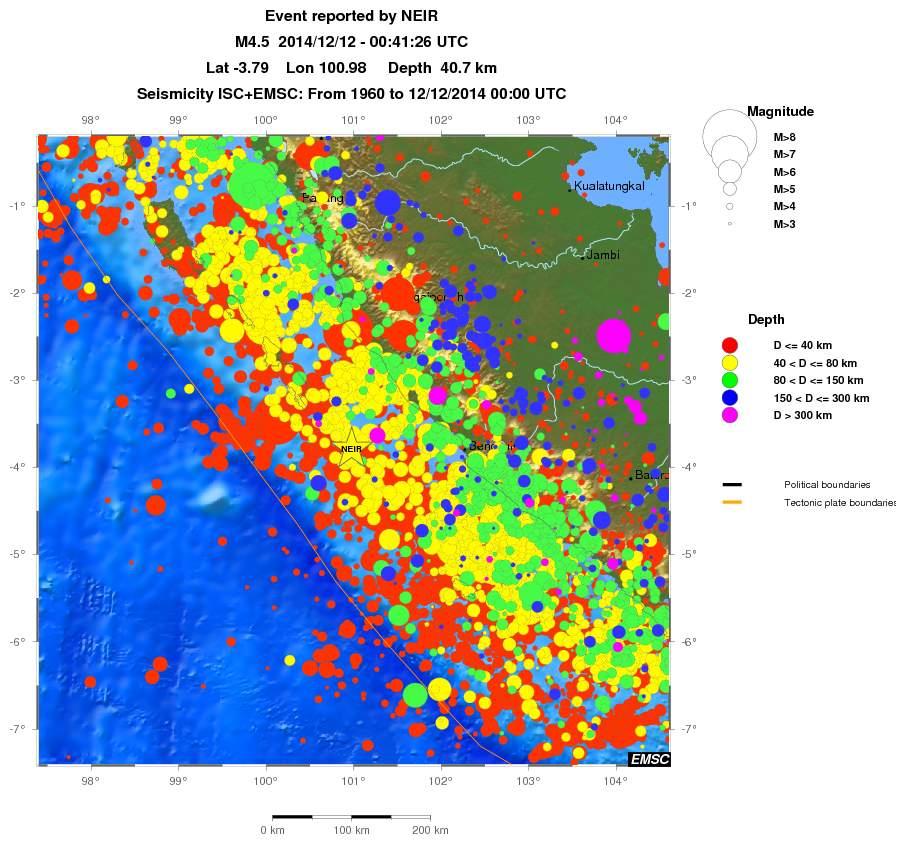 regional historical seismicity