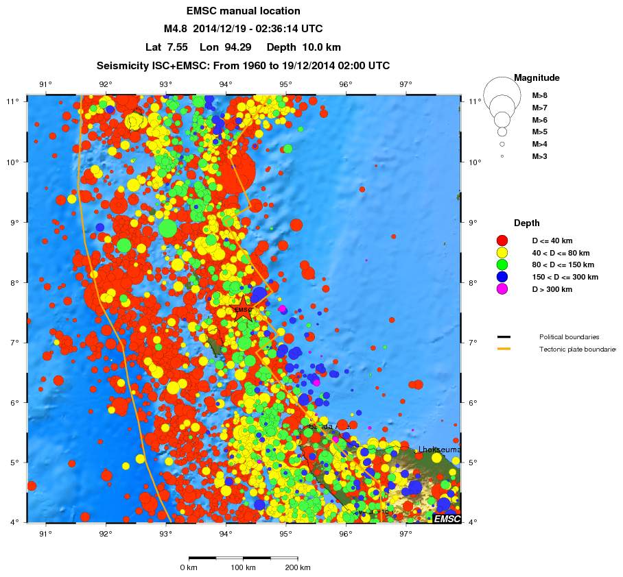 regional historical seismicity