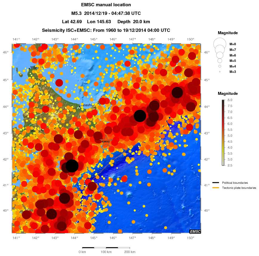regional magnitude historical seismicity