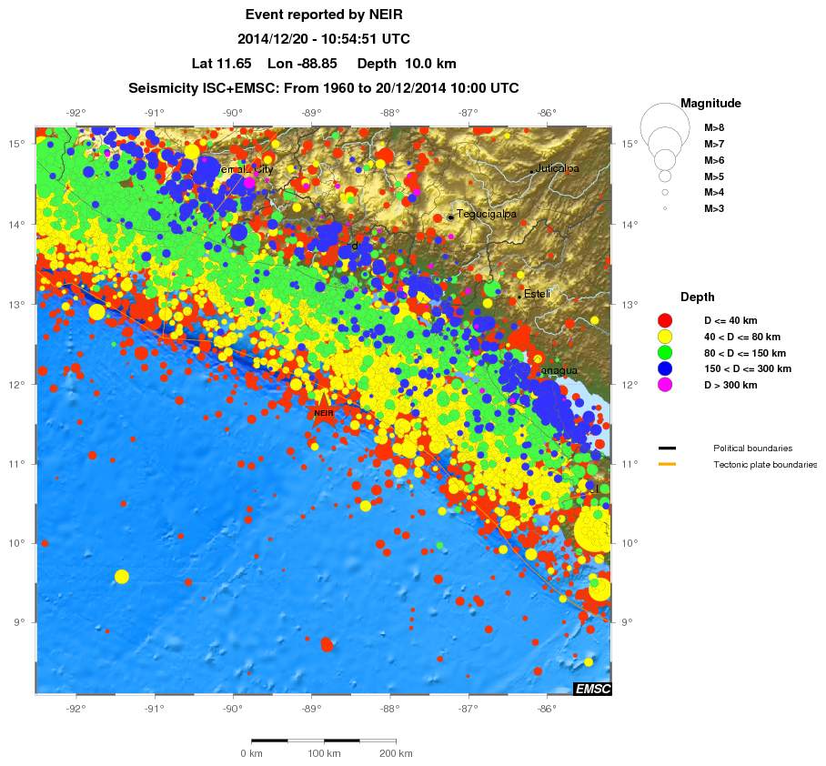 regional historical seismicity