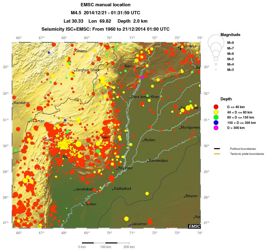 regional historical seismicity