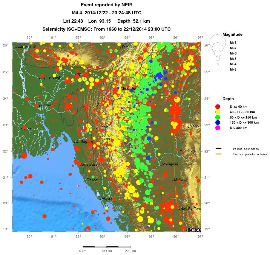 regional historical seismicity