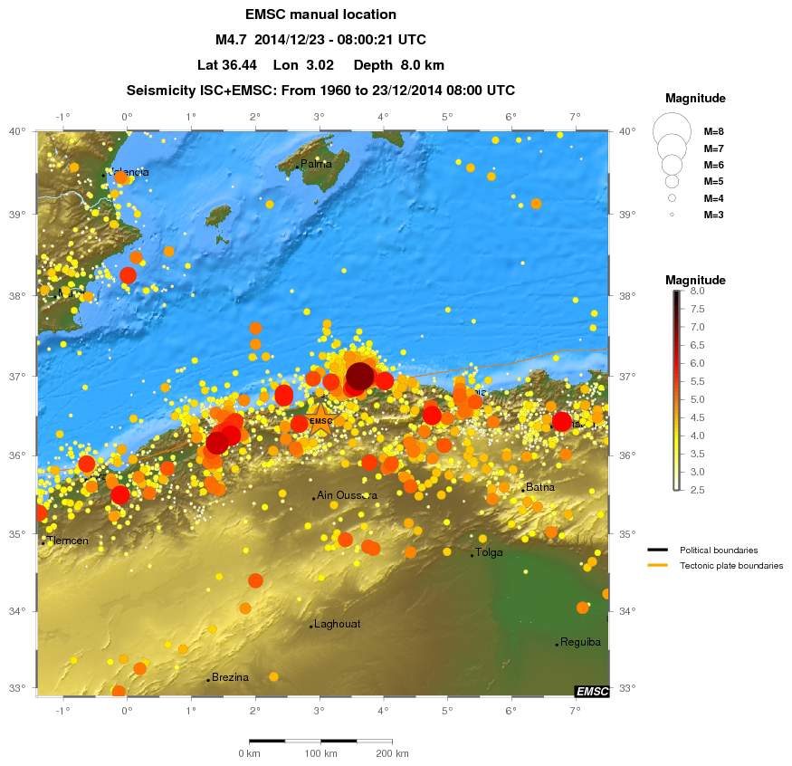 regional magnitude historical seismicity