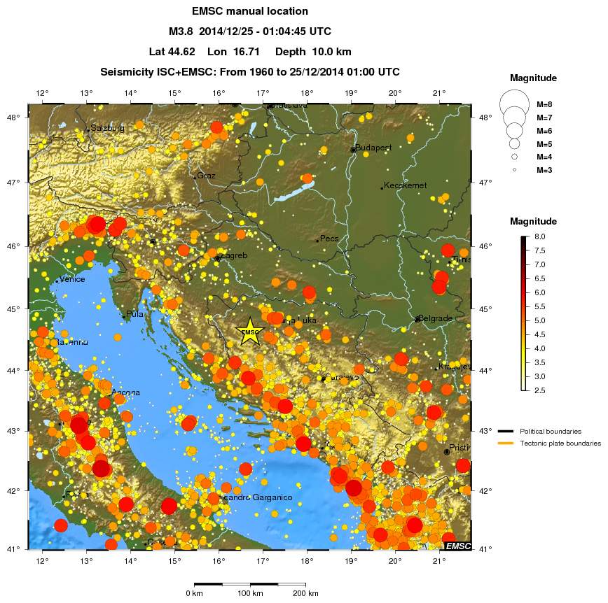 regional magnitude historical seismicity