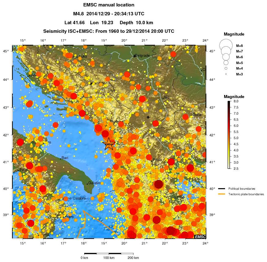 regional magnitude historical seismicity