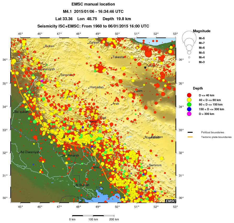 regional historical seismicity