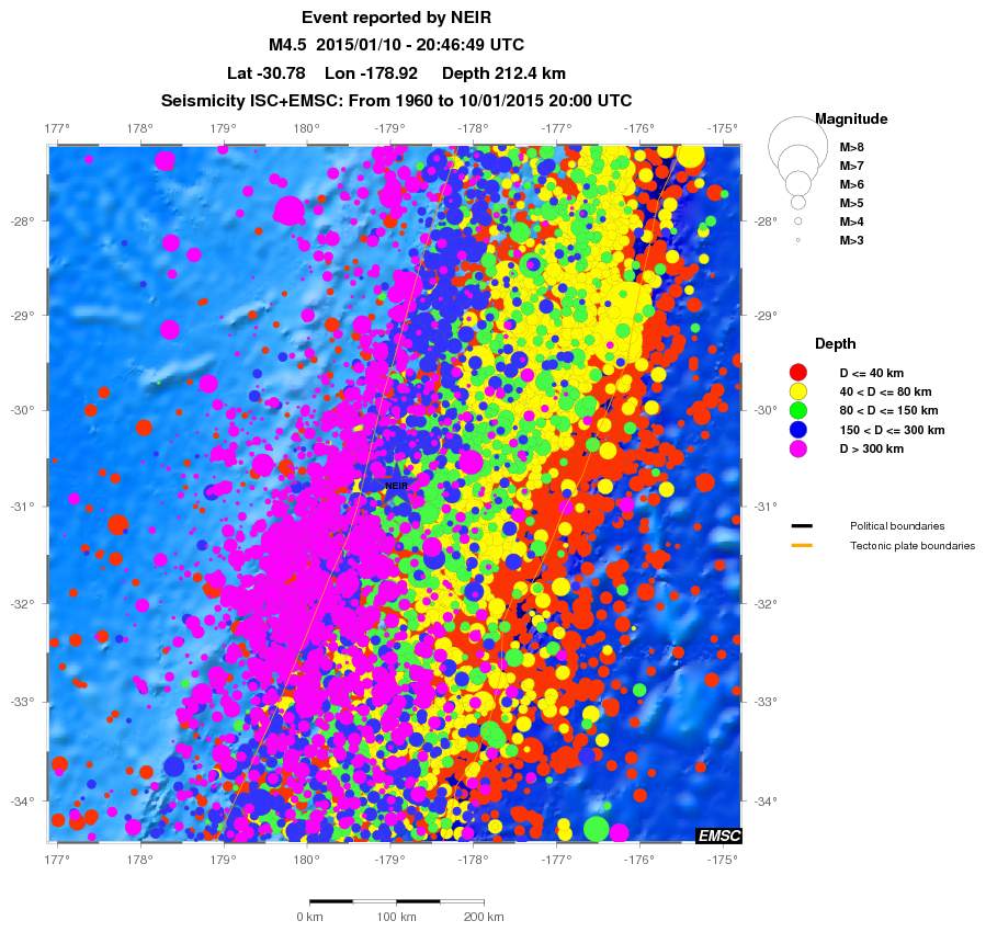 regional historical seismicity