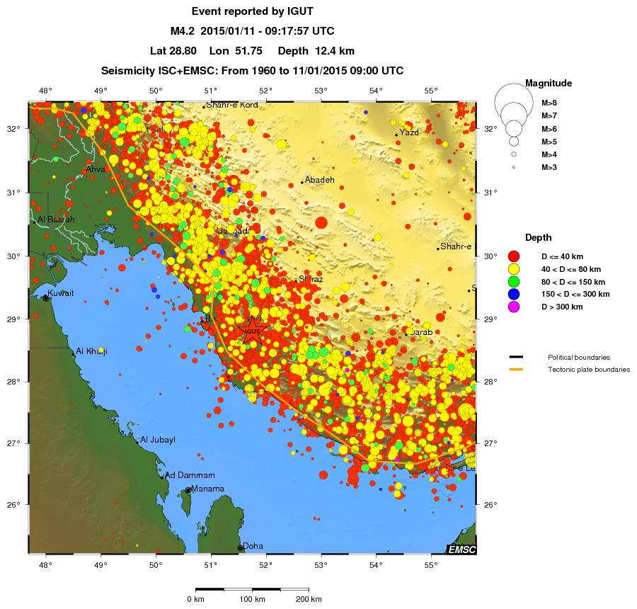 regional historical seismicity
