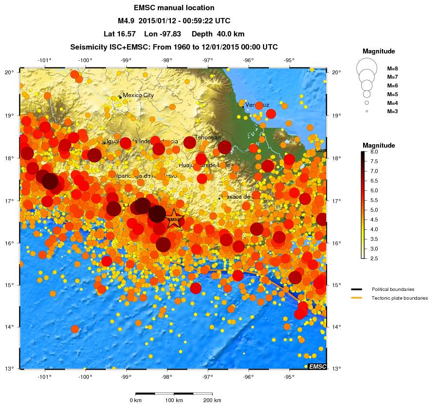 regional magnitude historical seismicity