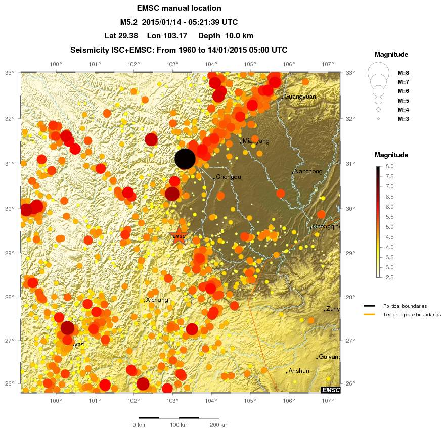 regional magnitude historical seismicity