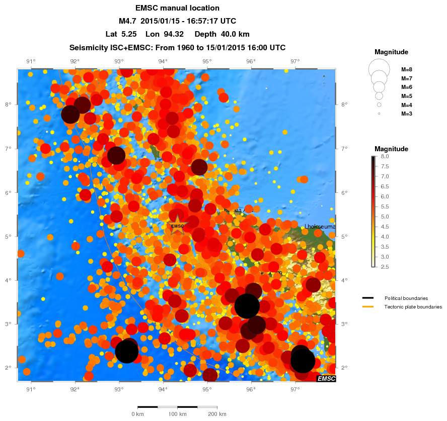 regional magnitude historical seismicity