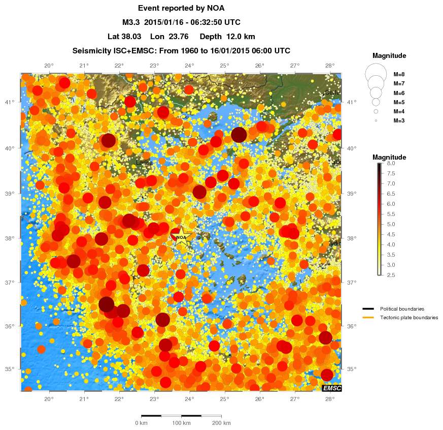 regional magnitude historical seismicity