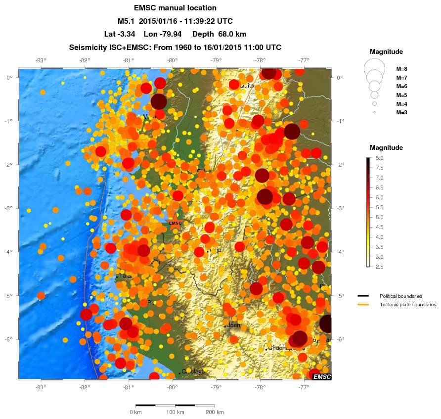regional magnitude historical seismicity