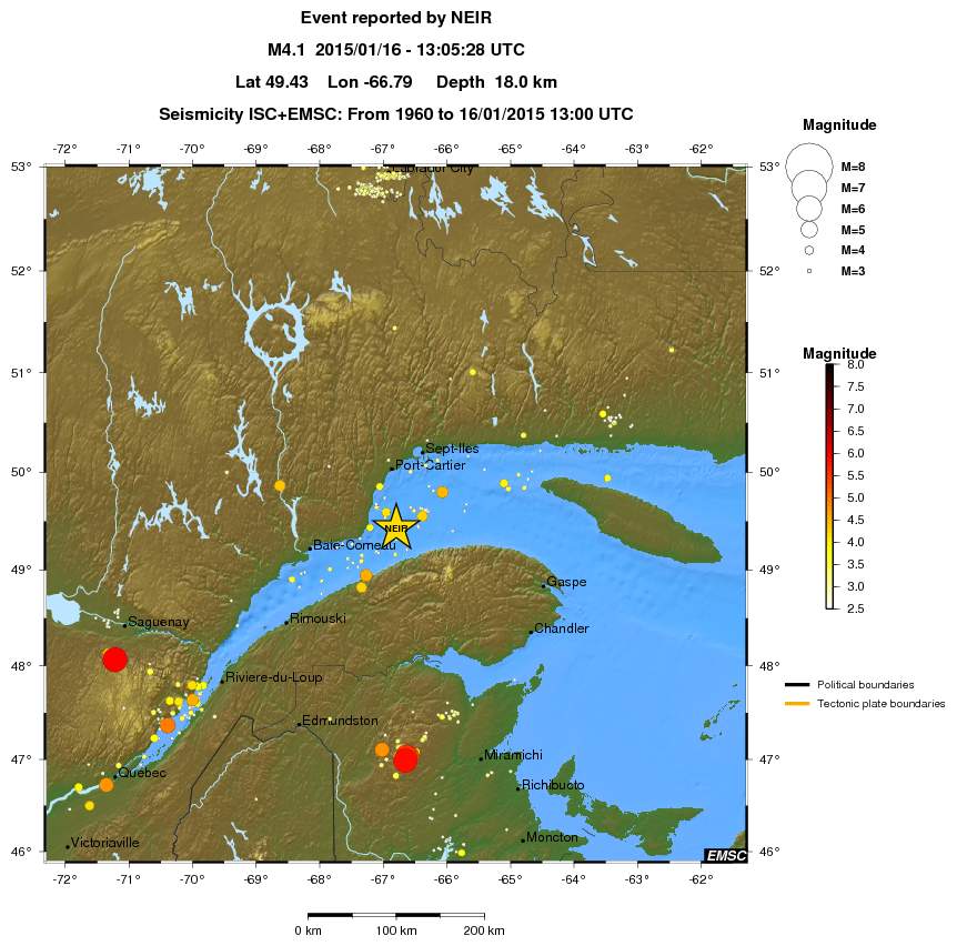 regional magnitude historical seismicity