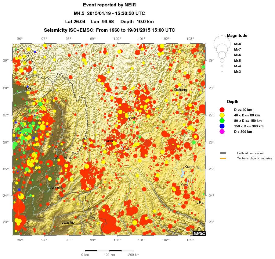 regional historical seismicity