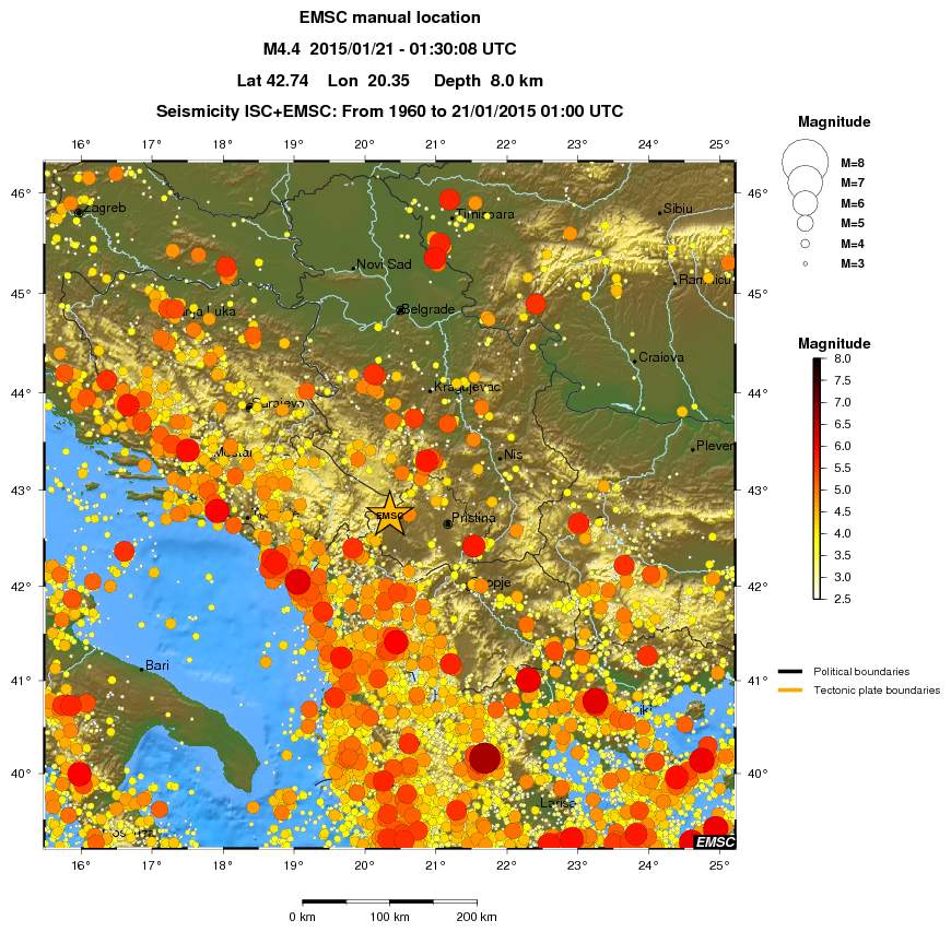 regional magnitude historical seismicity