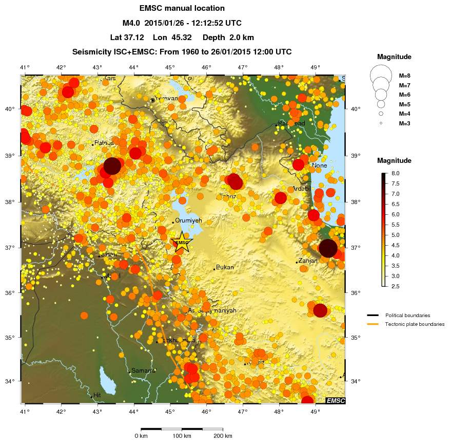 regional magnitude historical seismicity