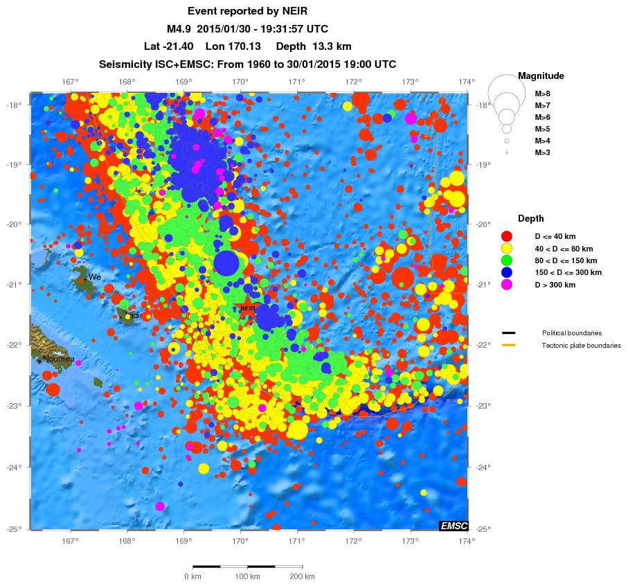 regional historical seismicity