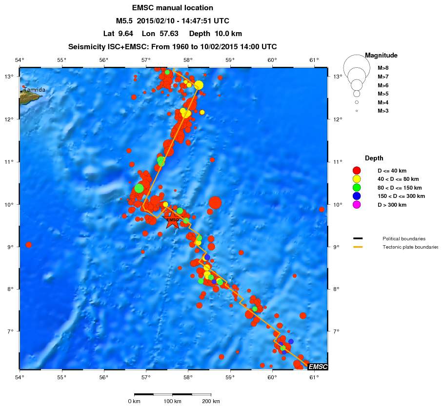 regional historical seismicity