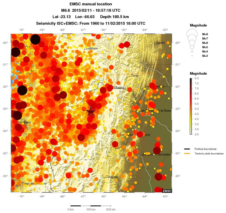 regional magnitude historical seismicity