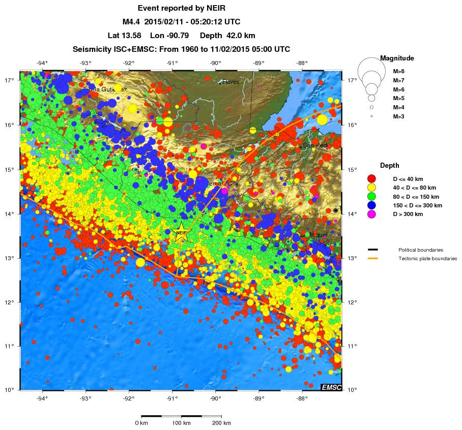 regional historical seismicity