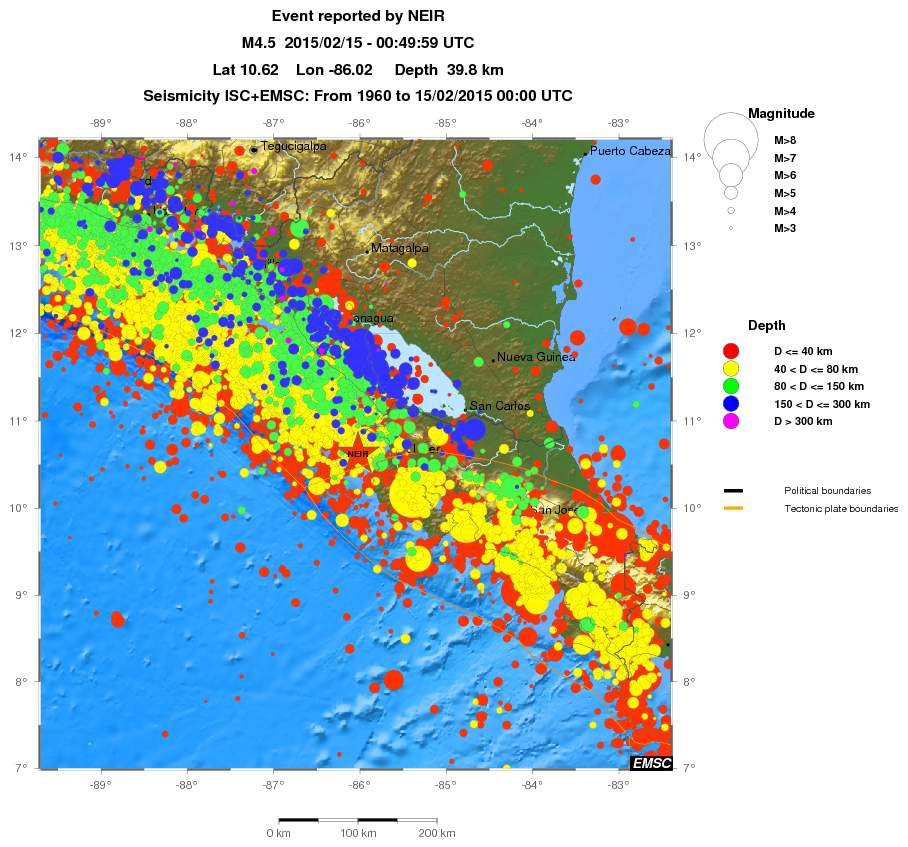 regional historical seismicity