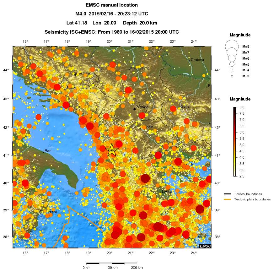 regional magnitude historical seismicity