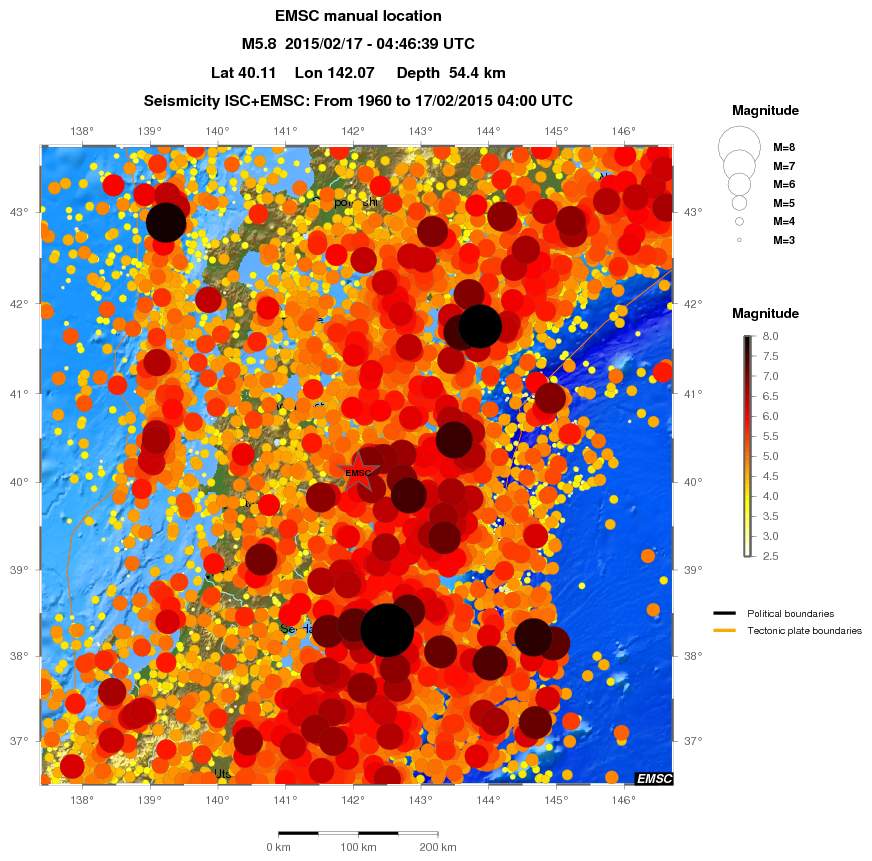 regional magnitude historical seismicity