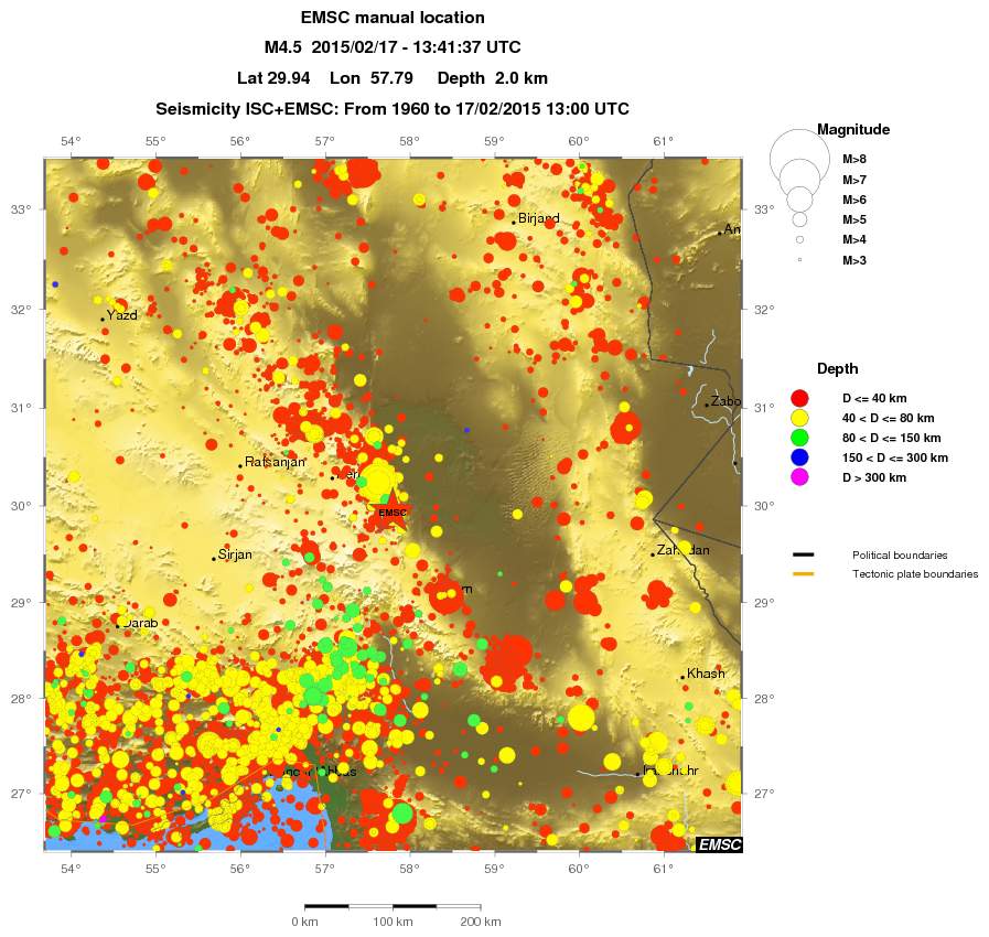 regional historical seismicity