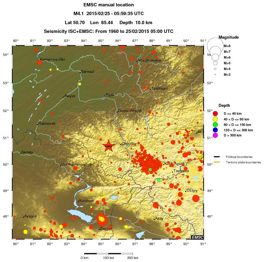 regional historical seismicity