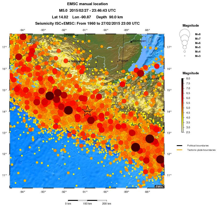 regional magnitude historical seismicity