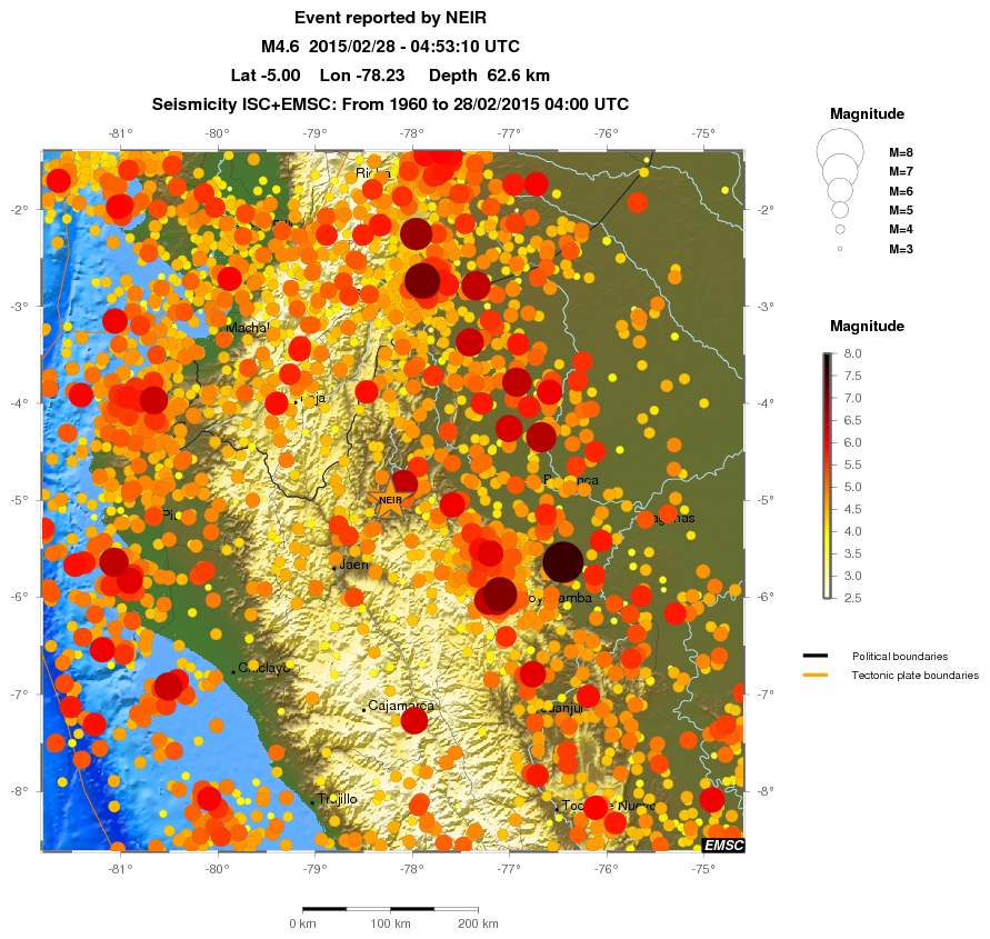 regional magnitude historical seismicity