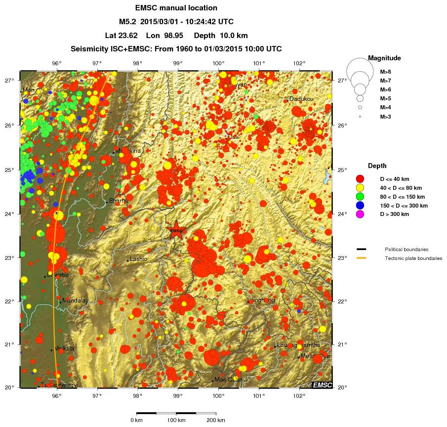 regional historical seismicity