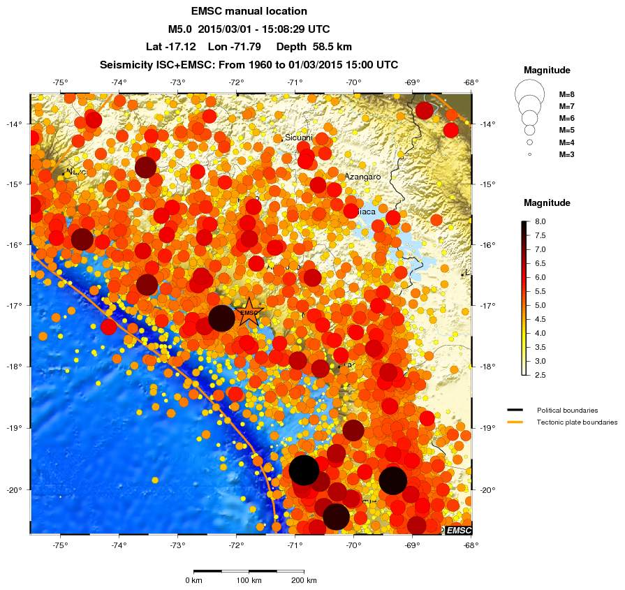 regional magnitude historical seismicity