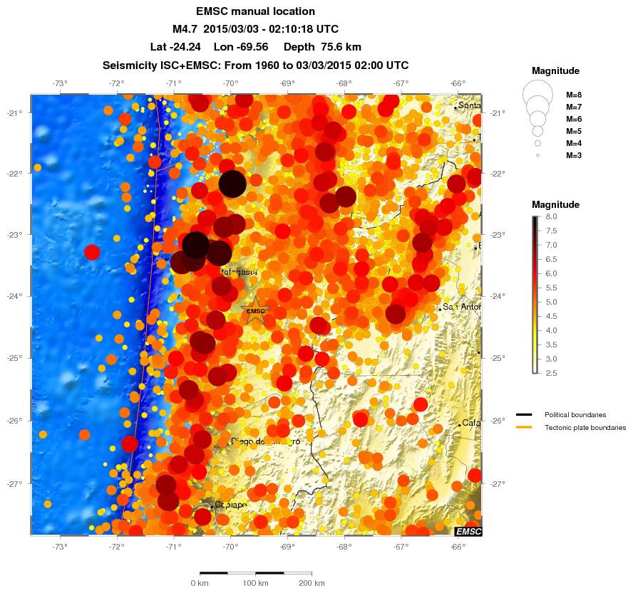 regional magnitude historical seismicity