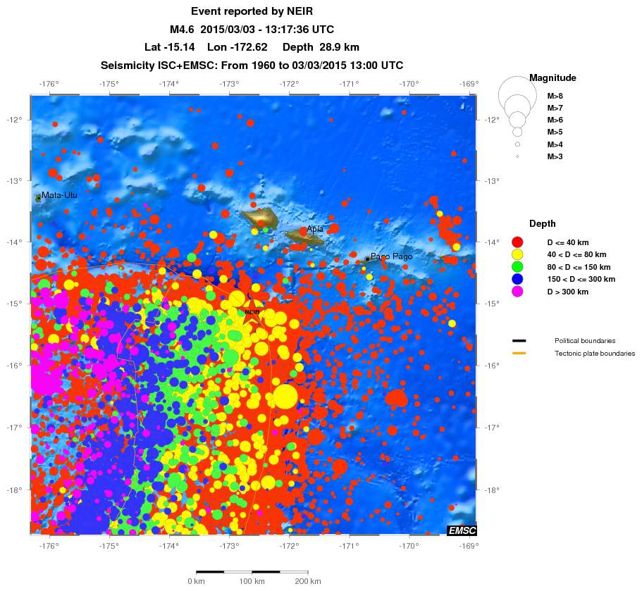 regional historical seismicity