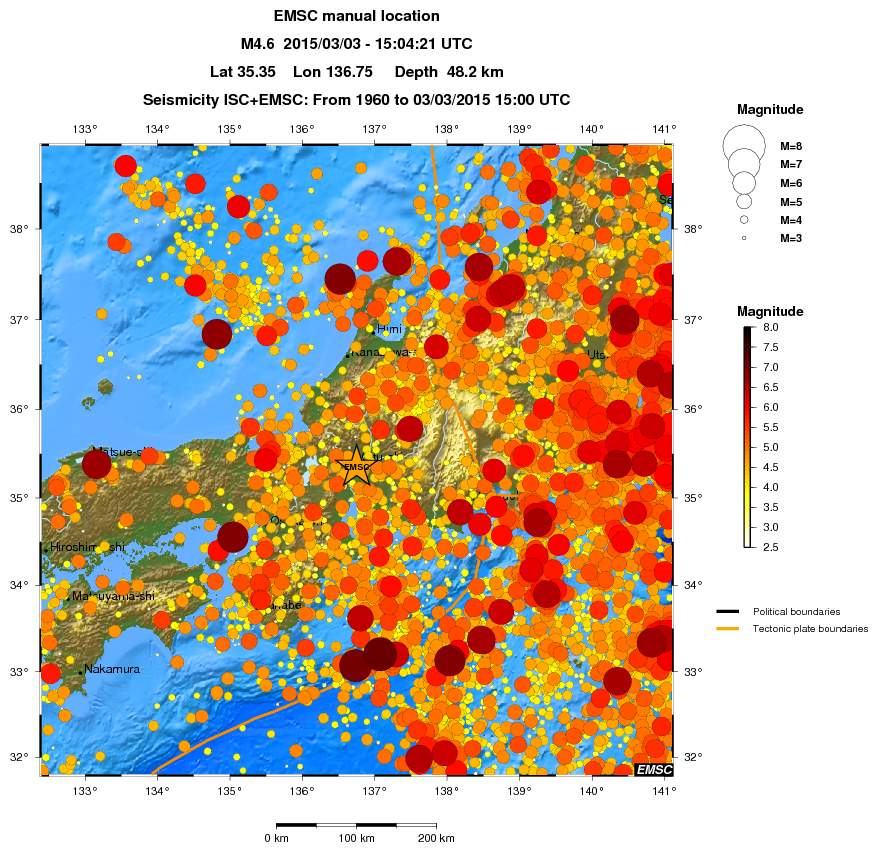 regional magnitude historical seismicity