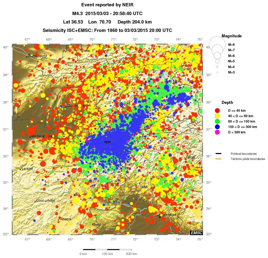 regional historical seismicity