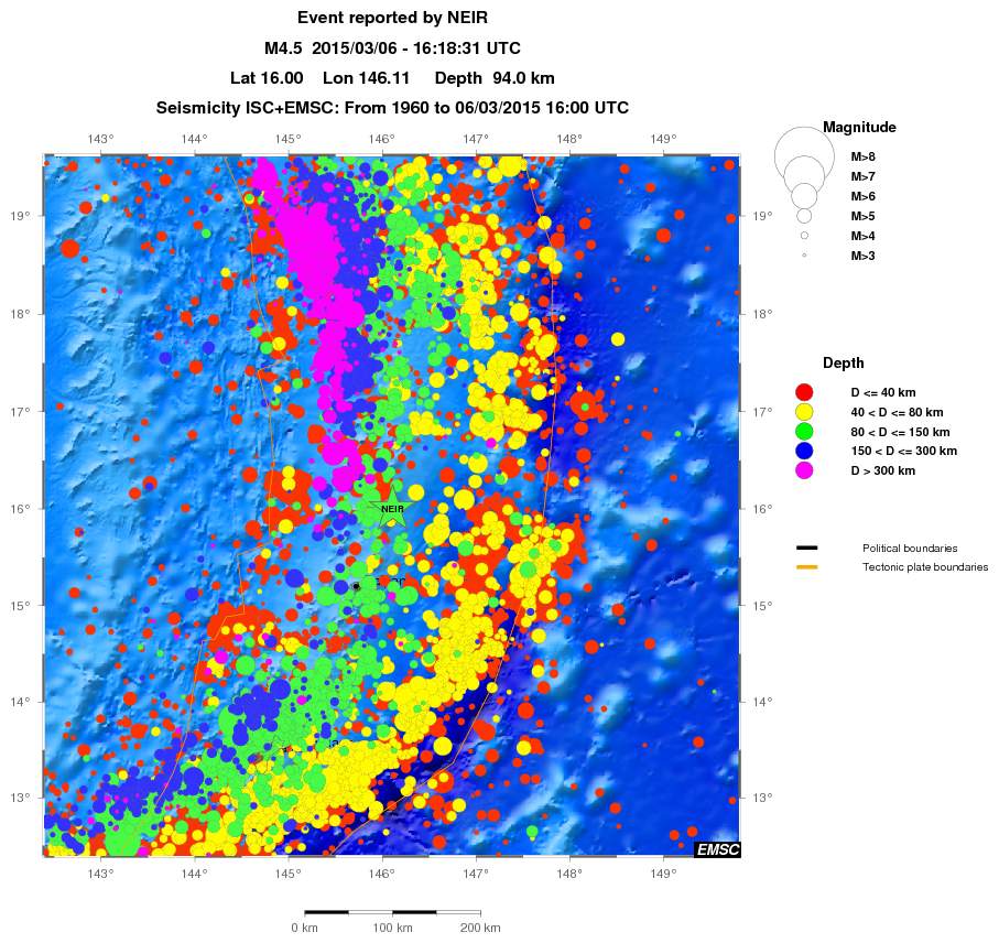 regional historical seismicity