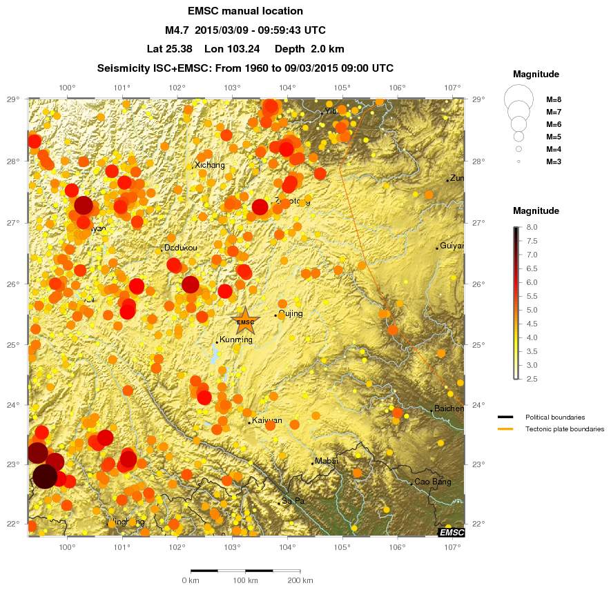 regional magnitude historical seismicity