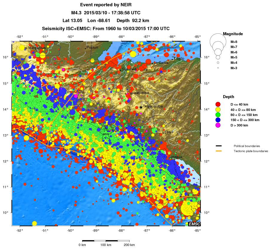 regional historical seismicity