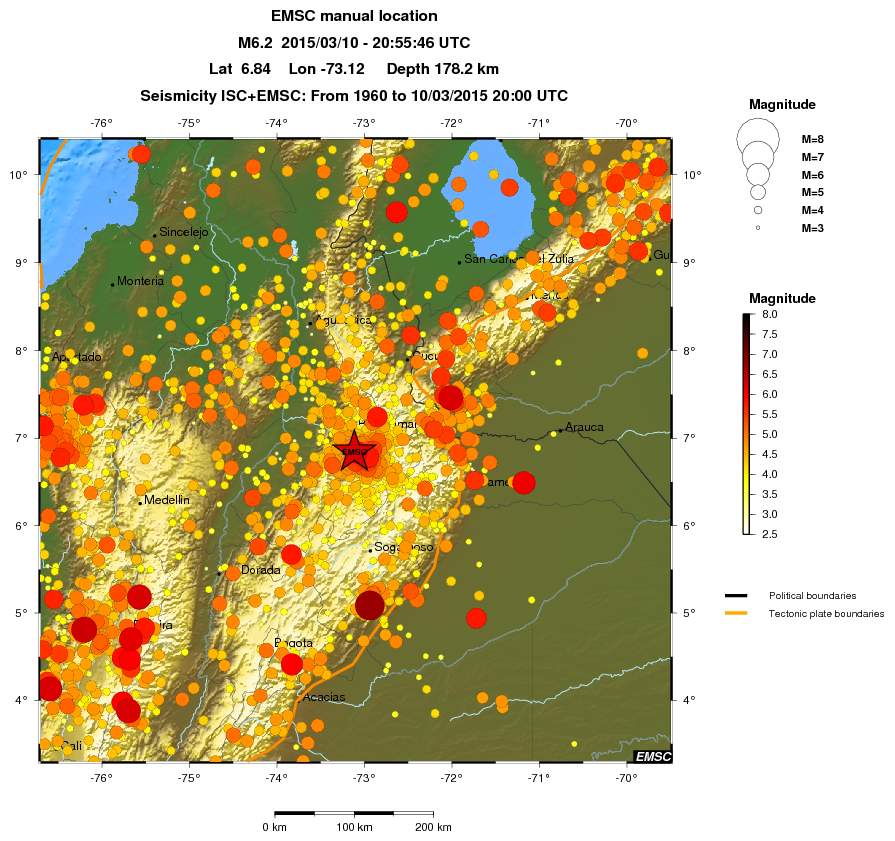 regional magnitude historical seismicity