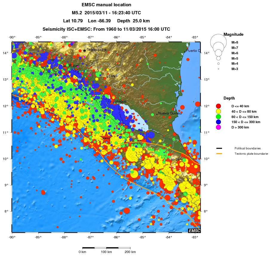 regional historical seismicity